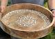 16 Inch Carved Rustic Round Tray Wood Serving Tray console tray Farmhouse Decor