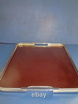 1930s Art Deco Chrome Galleried Serving Tray' GREAT CONDITION