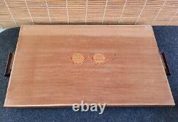 1940 German Kunst Mobel Franz Seifert Inlaid Marquetry Wood Tray Original Label