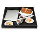 24 x 24 Inches Extra Large Square Solid Wood Serving Tray with Cut Handles