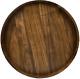 24 x 24 Round Solid Black Walnut Wood Serving Tray Extra Large Ottoman Table