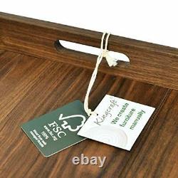 26 x 26 inches Large Square Ottoman Table Tray Wooden Solid Serving Tray with