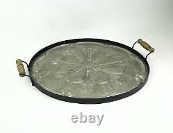 28 Inch Galvanized Metal Decorative Serving Tray Wall Art Rustic Home Decor