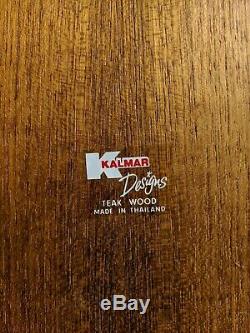 2 Kalmar Designs (Thailand) Teak Wood Serving Trays Tea Service & Party Platter