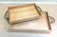 2 Wood Serving Trays Shabby Chic Decorative Home Decor Breakfast Dining Kitchen