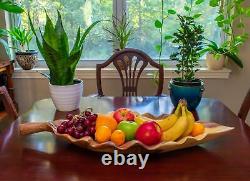 30 Wooden Handmade Fruit Salad Bowl Kitchen Centerpiece Dining Tray Serving