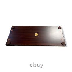 $368 Ladorada Brown Serving Party Board Tray with Horn Decorative Handles 20in