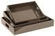 3-Pc Rectangular Serving Tray with Cutout Handles in Taupe ID 3490153