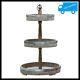 3 Tier Decorative Tray Round Rustic Wood Serving Table Organizer Display Stand