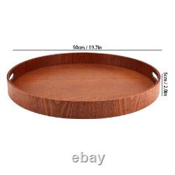 50cm Large Round Serving Tray Wooden Food Tray Kitchen Supplies For Home Rest EC