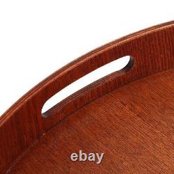50cm Large Round Serving Tray Wooden Food Tray Kitchen Supplies For Home Rest LL
