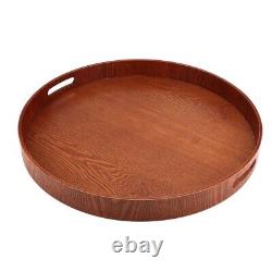50cm Large Round Serving Tray Wooden Food Tray Kitchen Supplies For Household