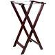 6 PACK Restaurant 32 TALL Waitress Folding Serving Tray Stand Red Brown Wood