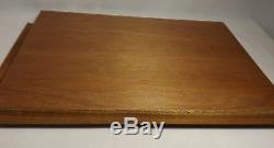 (6) matching Vintage Inlaid Wooden Serving Tray Marquetry Wood NICE SET of 6