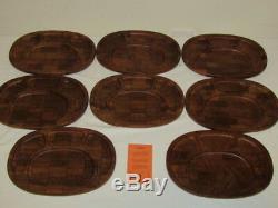 (8) DIGSMED Denmark 4 Section TEAK Wood Serving Trays Marked 101 Mid Century