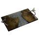 AB Home Solid Teak Wood Serving Tray Resin Design with Aluminum Branch Handles