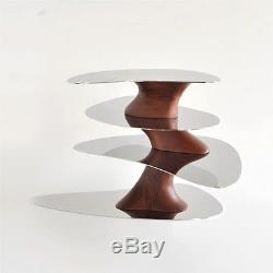 ALESSI Floating Earth POLISH STEEL & WOOD CENTERPIECE / SERVING TRAY RRP £420