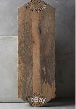 Anthropologie Arboleca Cutting Board Serving Tray Hand Carved Mango Wood