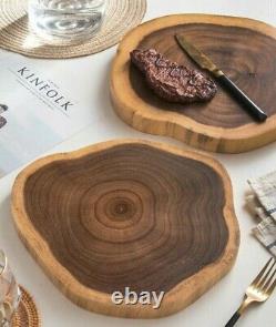 Acacia Wood Cutting Board Slicing Chopping Blocks Cheese Tray Serving Platter M