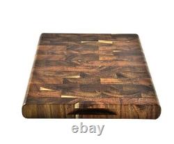 Acacia Wood Kitchen Cutting Board Cheese Chopping Block Bread Pizza Serving Tray
