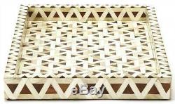 Amal Wood and Bone Inlay Serving Tray in Wood ID 3816257