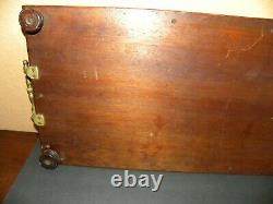 An Exceptional English Tile Tray Framed In Cherry Wood Molding Rare In Design