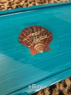 Annie Modica Conchology Conch Wood Tray Decoupage Artist Art Bar Home Decor HOT