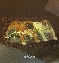 Annie Modica DOG Lover All Breeds HUGE Wood Desk Tray Decoupage Artist Art Bar