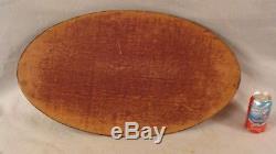 Antique 19C Inlaid Fan Bellflower Mahogany 26 Oval Serving Tray
