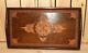 Antique Art deco hand carved wood serving tray