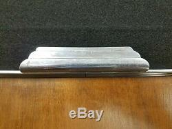Antique Chase Art Deco Modernist Serving Tray Chrome & Wood