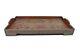 Antique Frisian Chip Carved & Painted Wood Serving Tray, Dutch