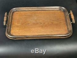 Antique Oak Wood Serving Tray Early 19th Century