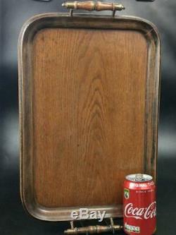 Antique Oak Wood Serving Tray Early 19th Century