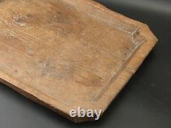 Antique Rustic Oak Hard Wood Rectangle Tray