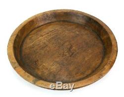 Antique Thai teak wood platter, 54cm diameter. Hand crafted in Thailand. Old. XL