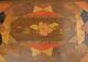 Antique Victorian Marquetry Tray Serving Butler Wood Ornate Chip Carved Handmade