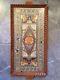 Antique Vintage Indian/Greece Wooden Serving Tray Rustic Decorative Glass Top