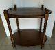 BAR SERVING CART STAND BARLEY TWIST WOOD with Top Removable Tray