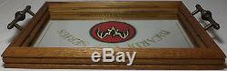 Bacardi Rum Wooden Serving Tray With Mirror Since 1980