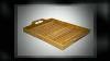 Bambienti Bamboo Wood Serving Tray With Handles