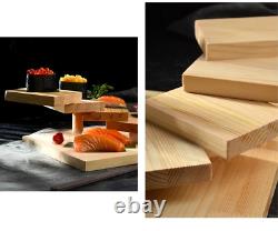 Bamboo Sushi Boat Wood Rotating Steps Serving Tray, Kitche Japanese Dish Plate