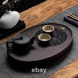 Bamboo Tea Tray Set Draining Small Water Storage Table Soaking Household Luxury