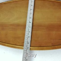 Baribocraft Canadian Maple Wood Serving Tray 24x11 Curved Vintage Midcentury
