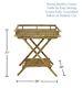 Bay Isle Home Corning Bamboo Outdoor Serving Tray Table