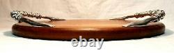 Beatriz Ball 20 Wide Soho Galena Oval #7026 Wooden Serving Tray / Cutting Board