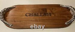 Beatriz Ball Judaica Wood Long Oval Engraved Challah New