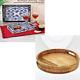 Beautiful Print Wood & Simple Wood Serving Trays Size Pack 2 Trays