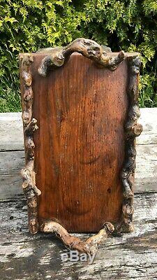 Beautiful Vintage Handmade Wooden Serving Tray With Wooden Handles