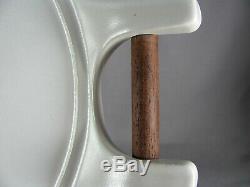 Bennington Potters 1625 Serving Tray Trivet, 9-5/8, white, wood handle